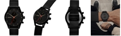 MVMT Men's Chronograph Caviar Black Stainless Steel Mesh Bracelet Watch 42mm